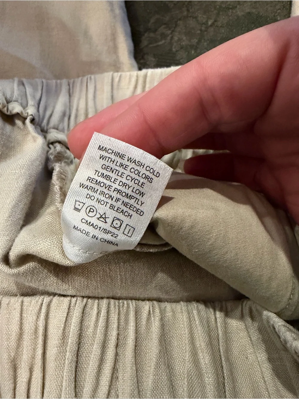 Quince Oatmeal Elastic-Waist 100% Flax Euro Linen Pants, Breathable & Light, Sm